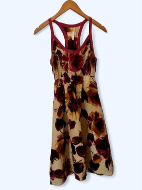 Anthropologie Moulinette Sœurs 100% Silk Floral Racerback Dress 0